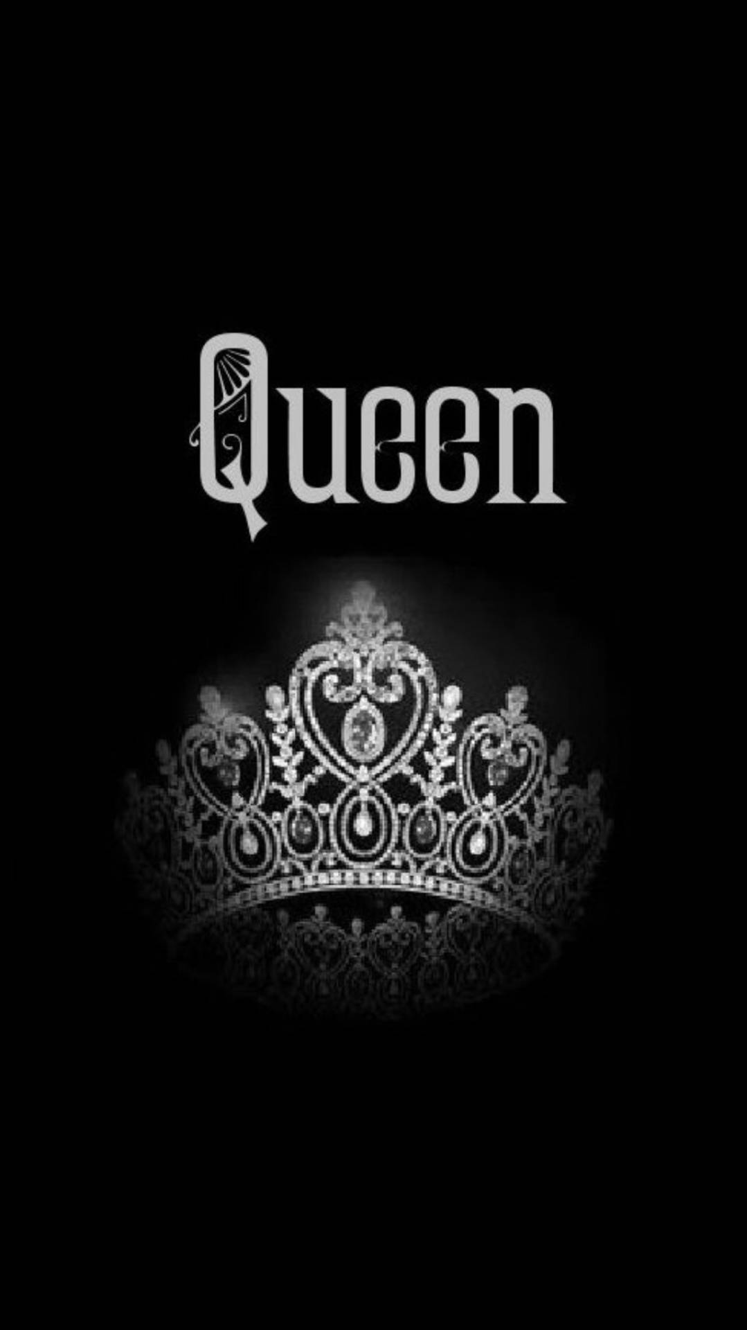 Silver Crown Black Queen Phone Background Background