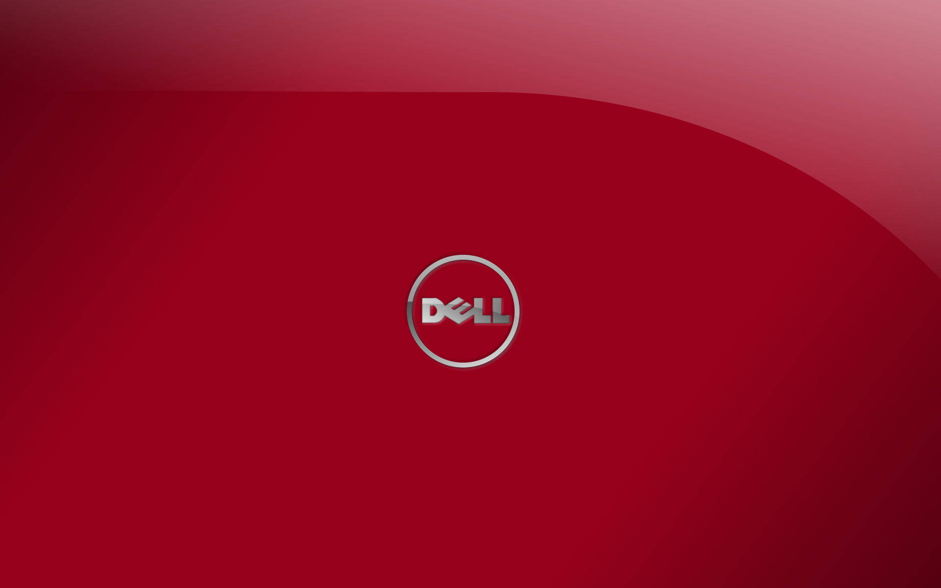 Silver Dell Laptop Logo On Red