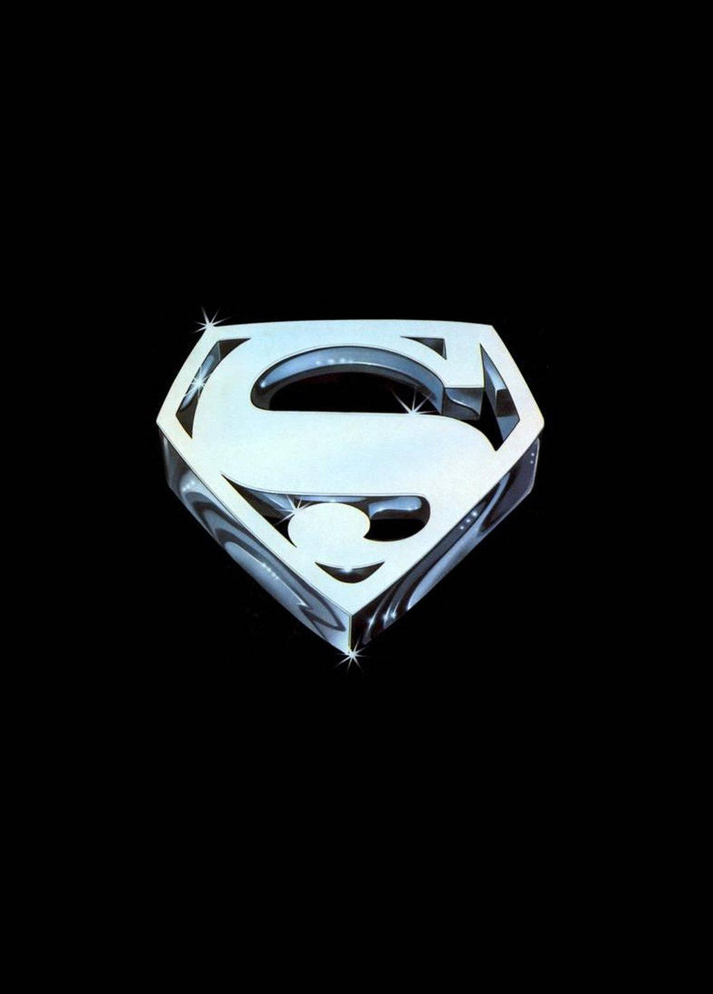 Silver Embossed Superman Symbol Iphone Background