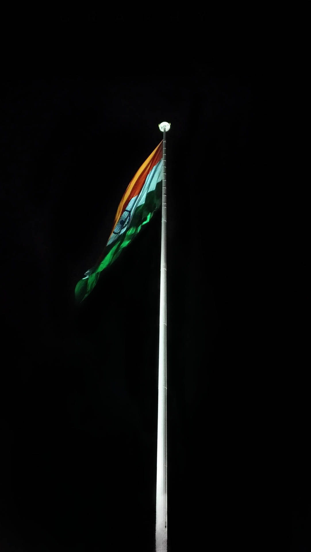 Silver Flagpole Indian Flag 4k Background