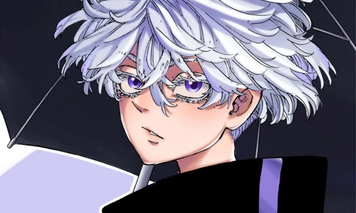 Silver Haired Anime Character Background