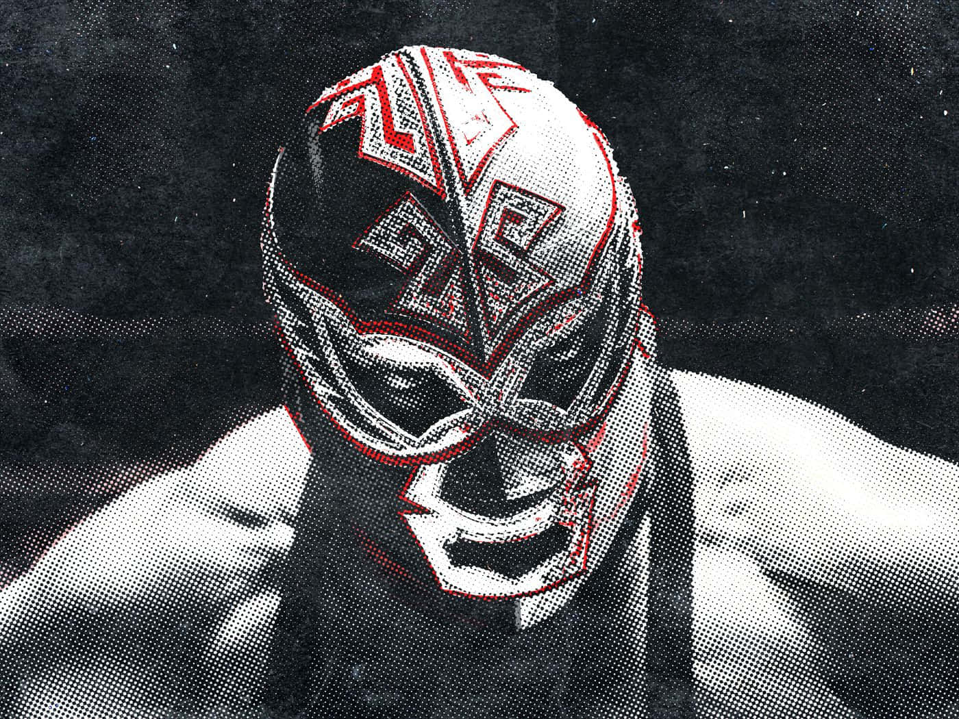 Silver King Wrestler Portrait Background