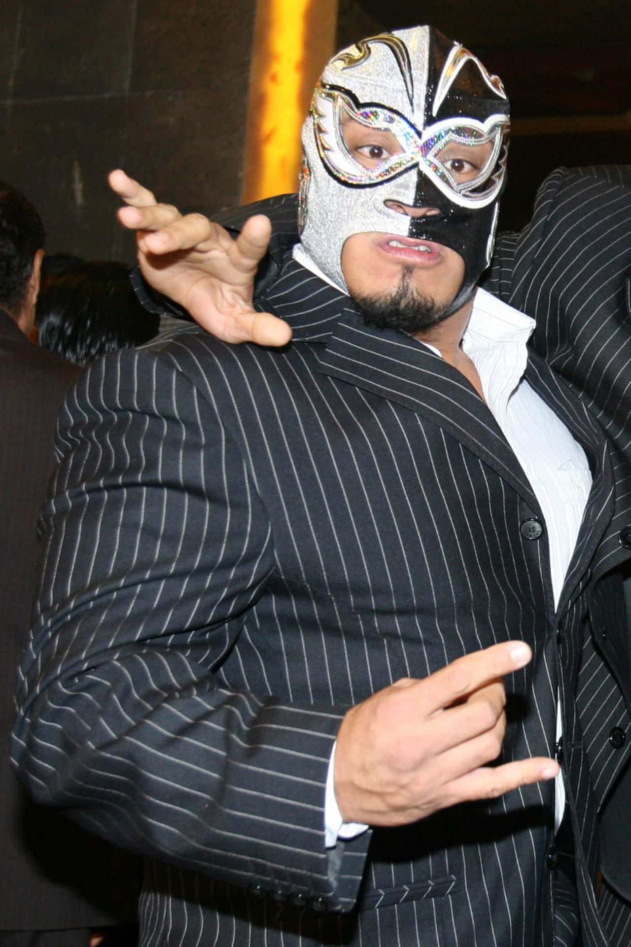 Silver King Wrestlerin Maskand Suit Background