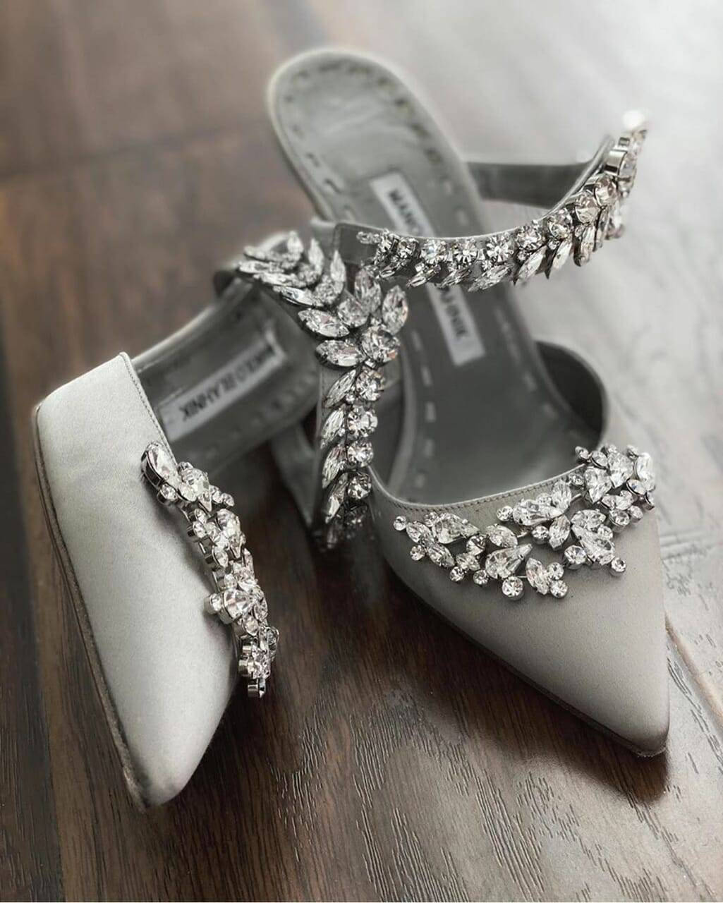 Silver Manolo Blahnik Pumps