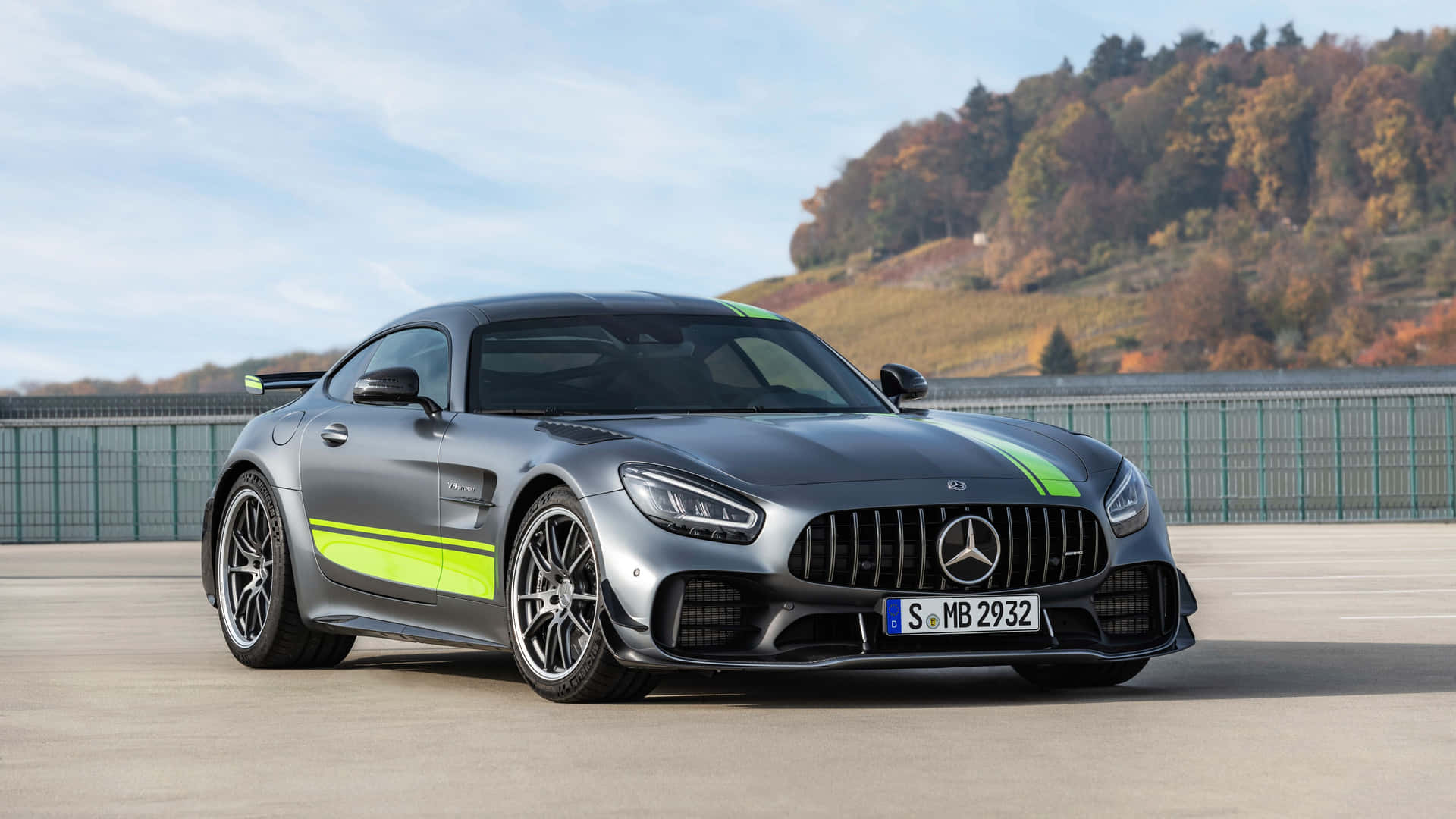 Silver Mercedes Amg Gt Background