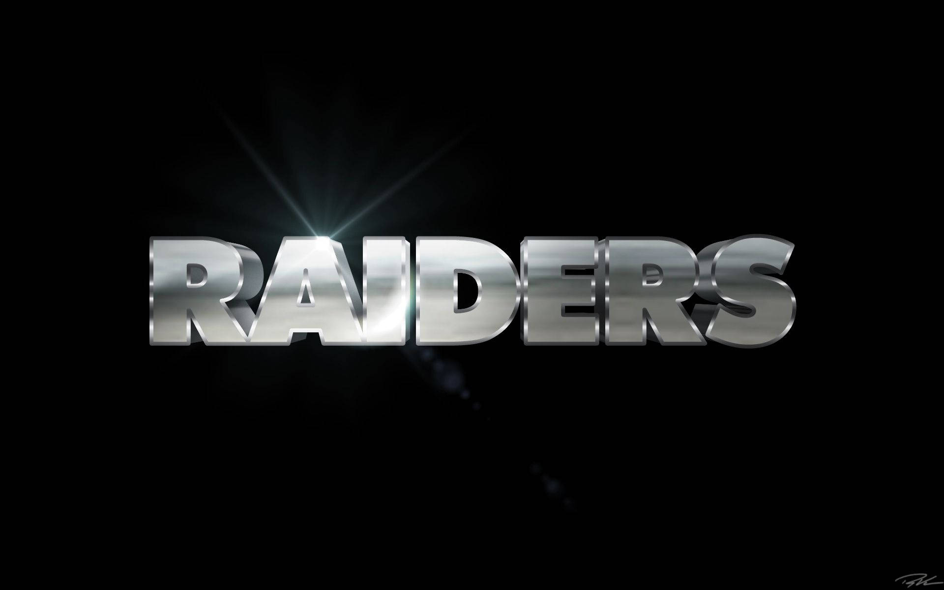 Silver Metallic Oakland Raiders Logo Background