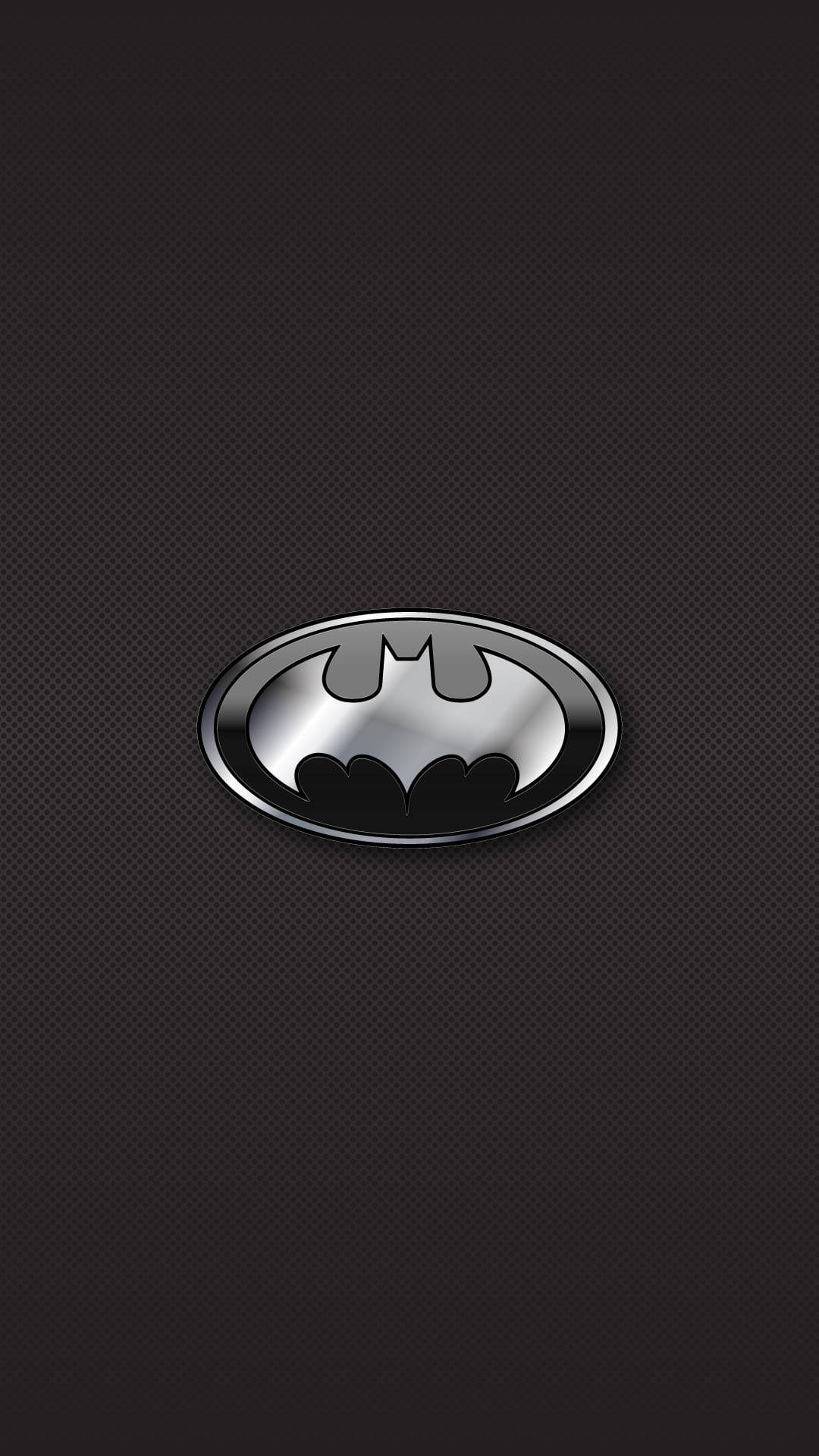 Silver Outlined Batman Logo Iphone Background