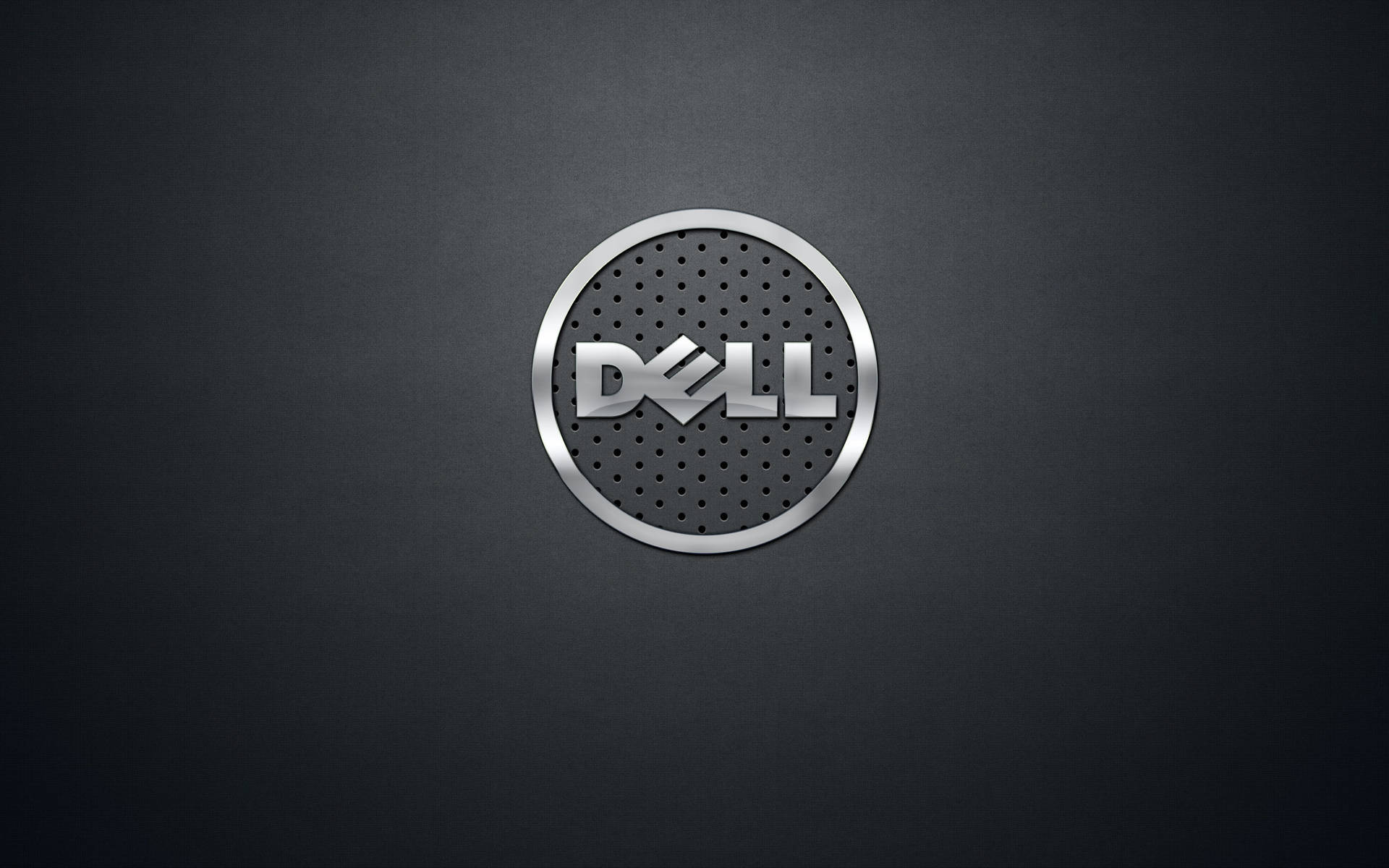 Silver Perforated Dell Laptop Logo Background