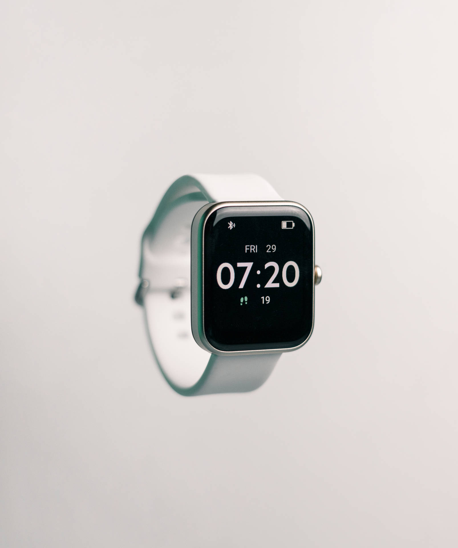 Silver Smartwatch On White Background