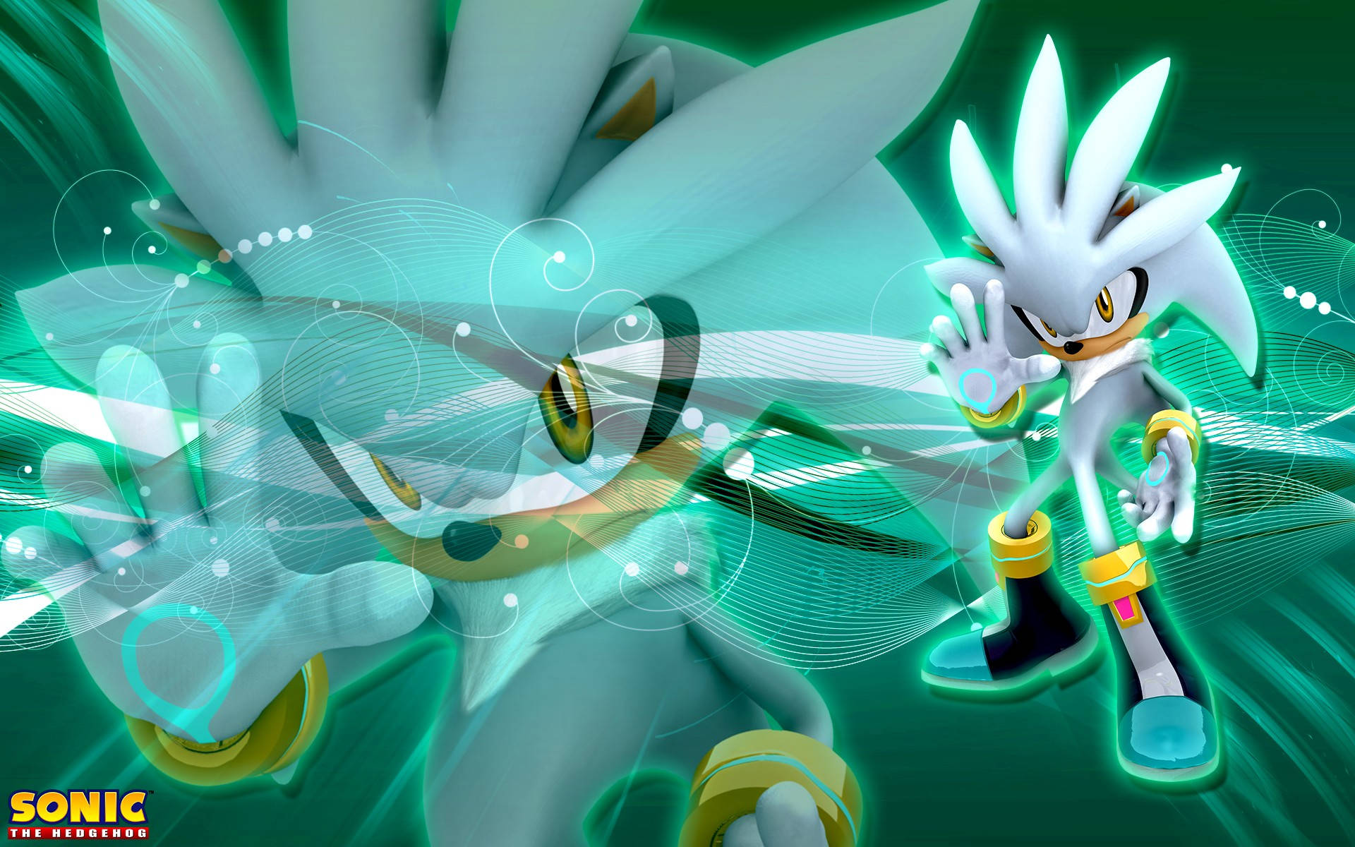 Silver The Hedgehog Overlay Poster Background