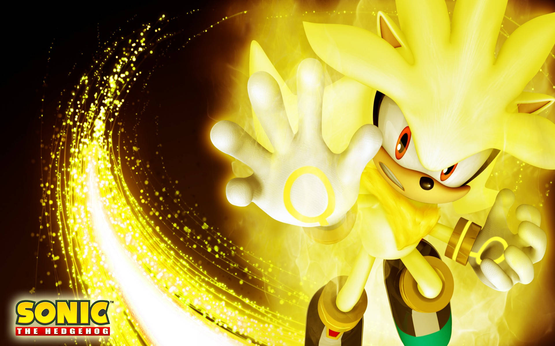 Silver The Hedgehog Yellow Glow Background