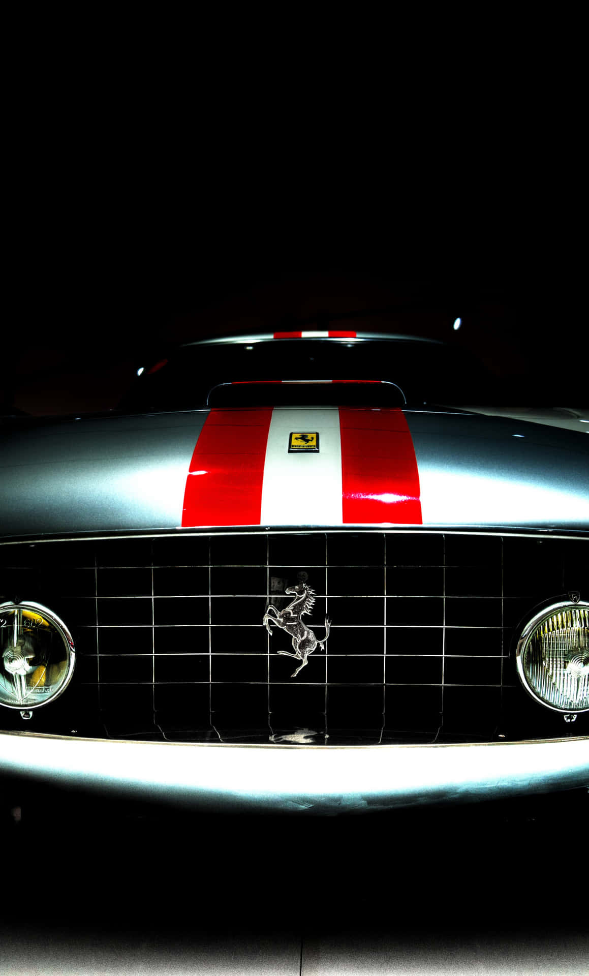 Silver Vintage Ferrari 250 Gto Background