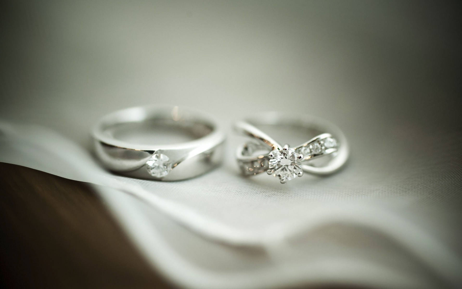 Silver Wedding Rings His And Hers Background