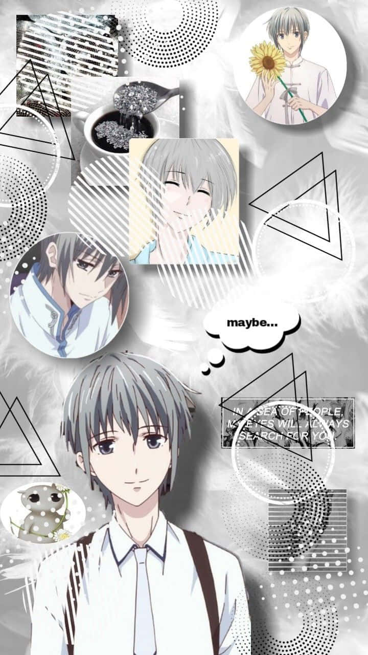 Silver Yuki Sohma Fruits Basket Anime Background