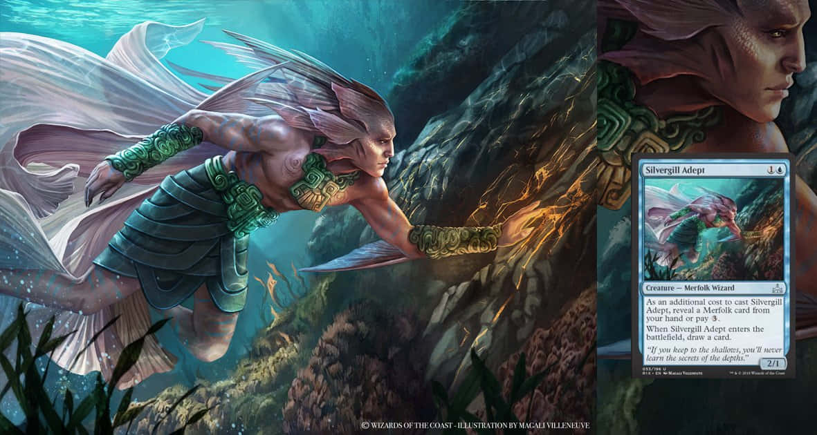 Silvergill Adept Card Background