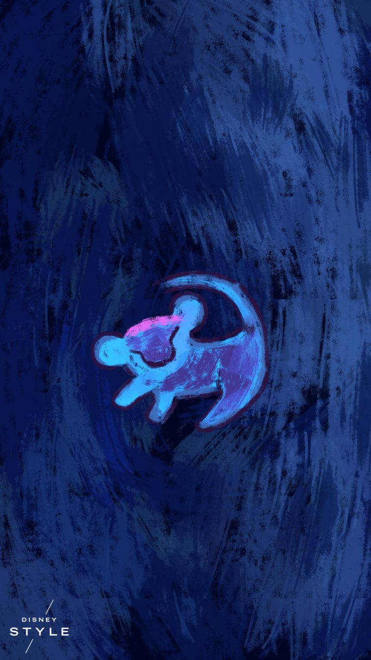 Simba Cave Drawing Phone Background