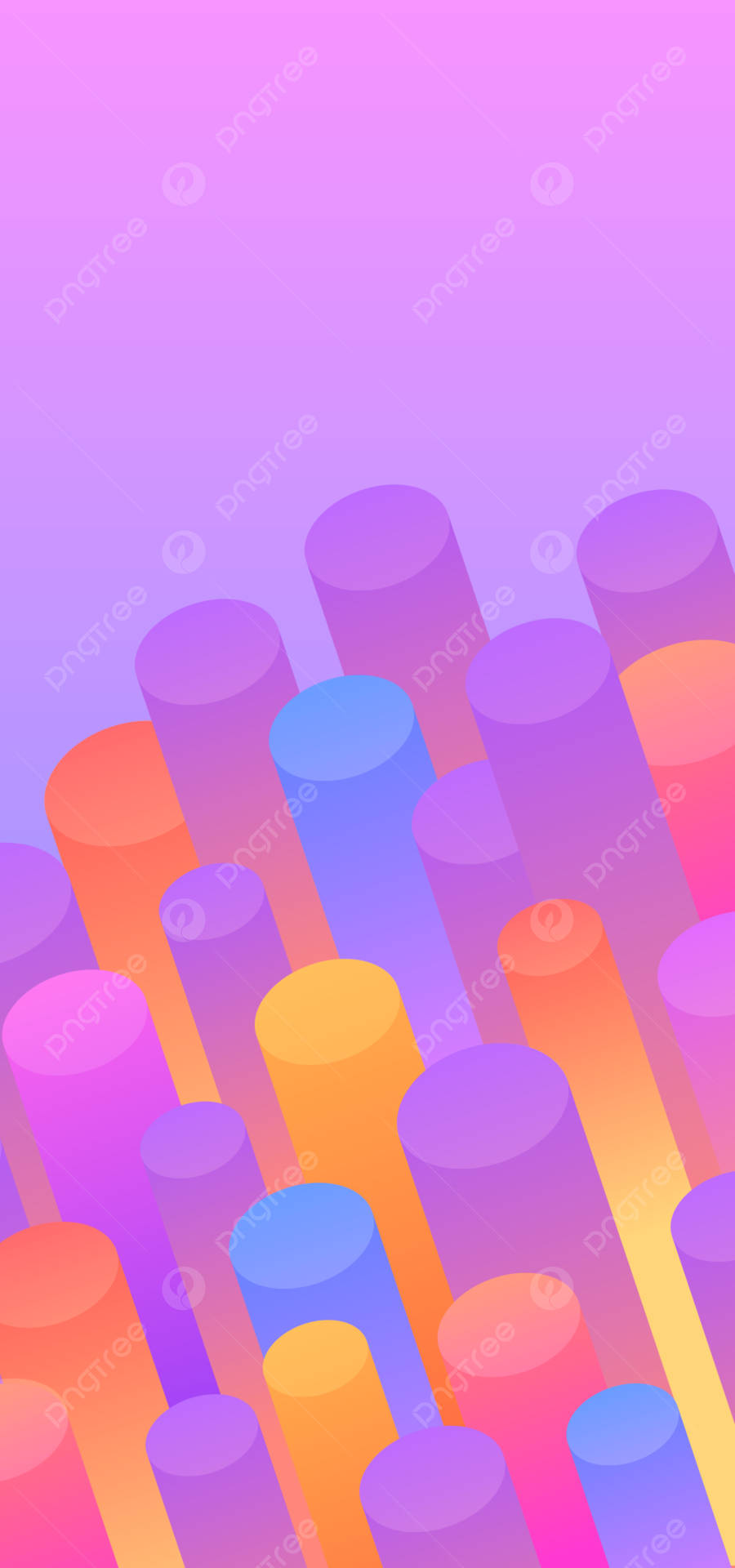 Simple 3d Glow Cylinder Geometric Phone Background