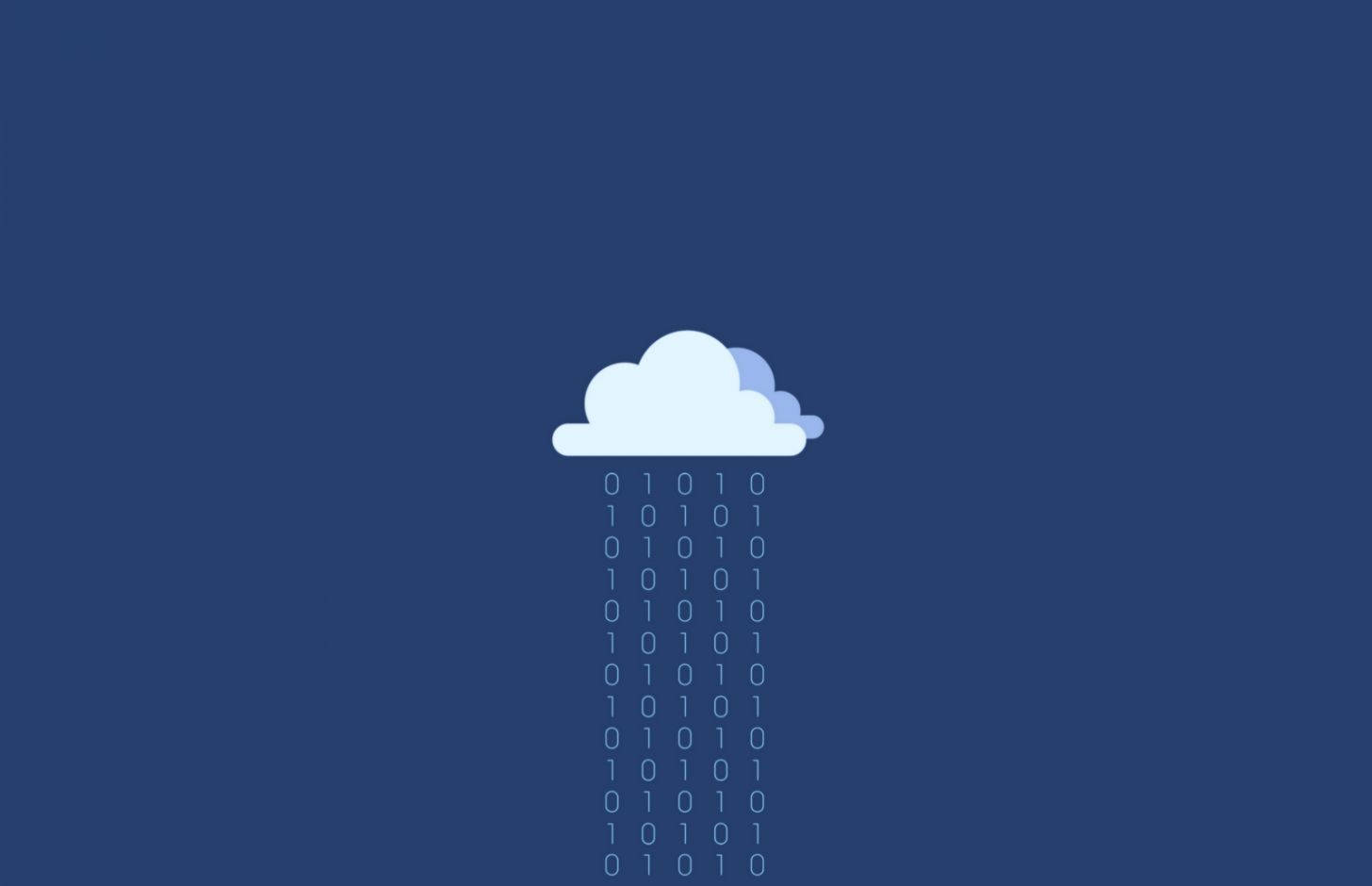 Simple Aesthetic Binary Cloud Background