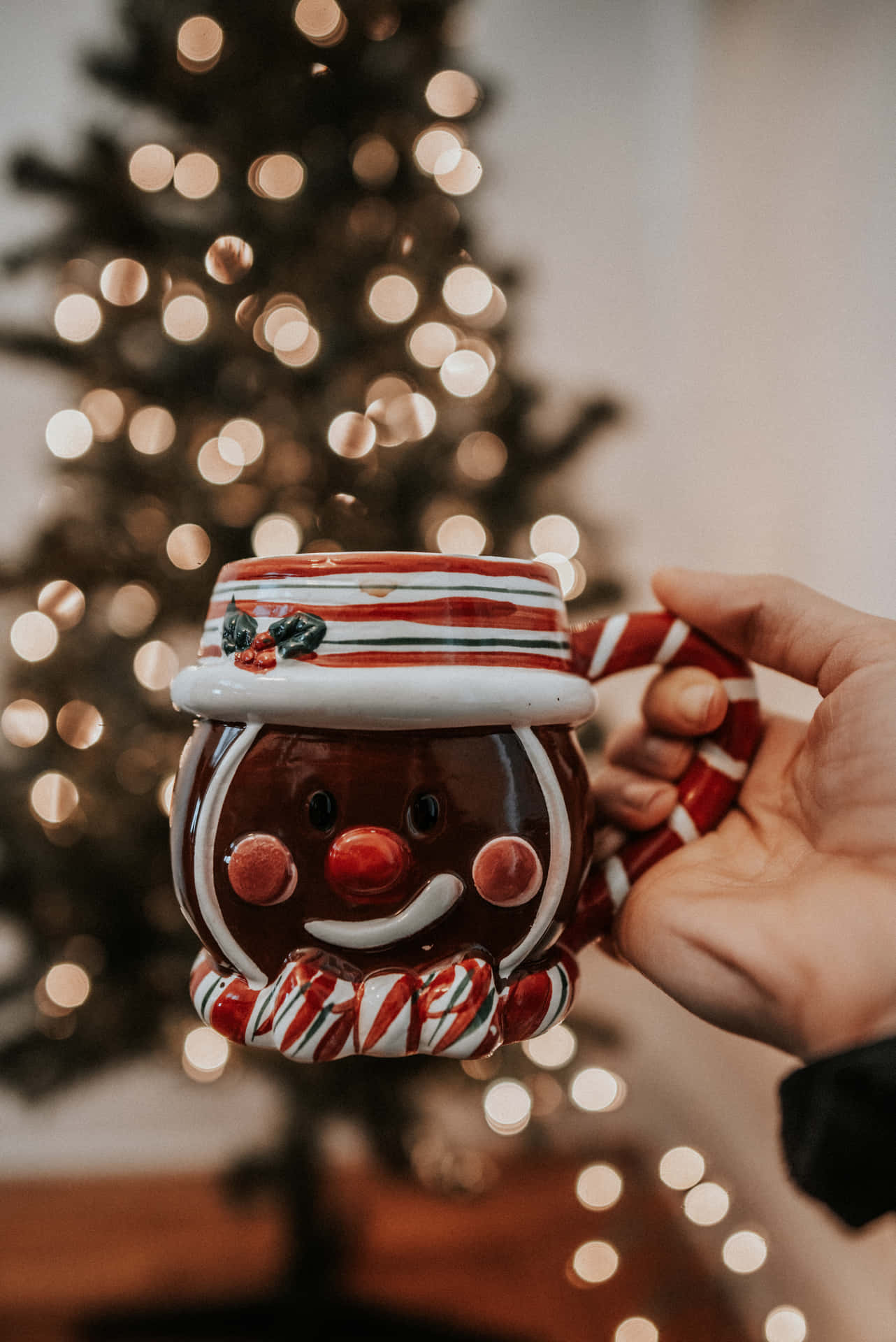Simple Aesthetic Cute Christmas Festive Cup Background