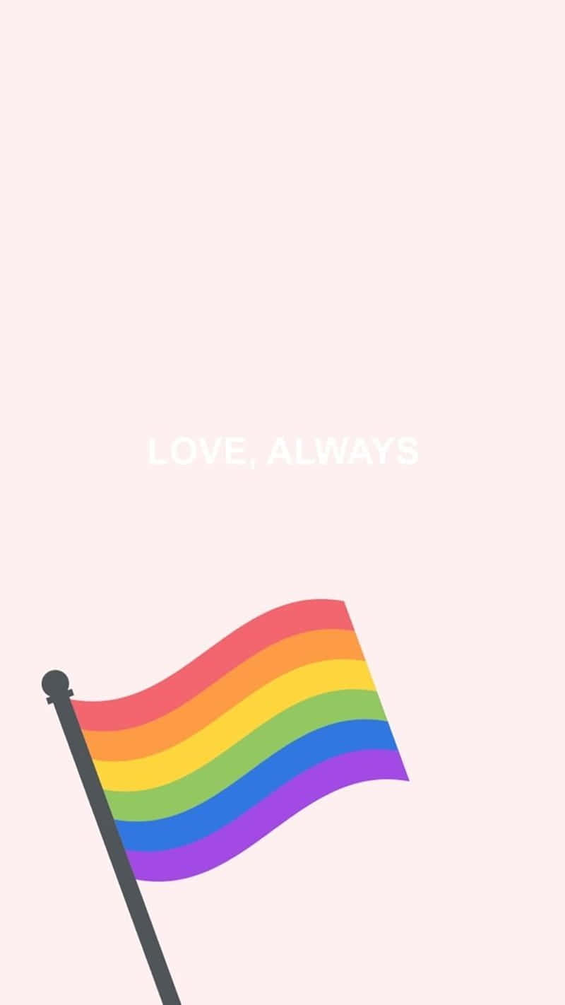 Simple Aesthetic Cute Lgbt Flag Background