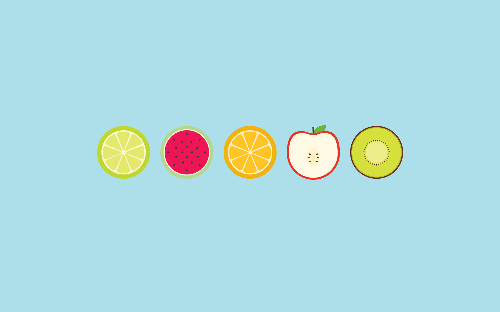 Simple Aesthetic Fruit Slices Background