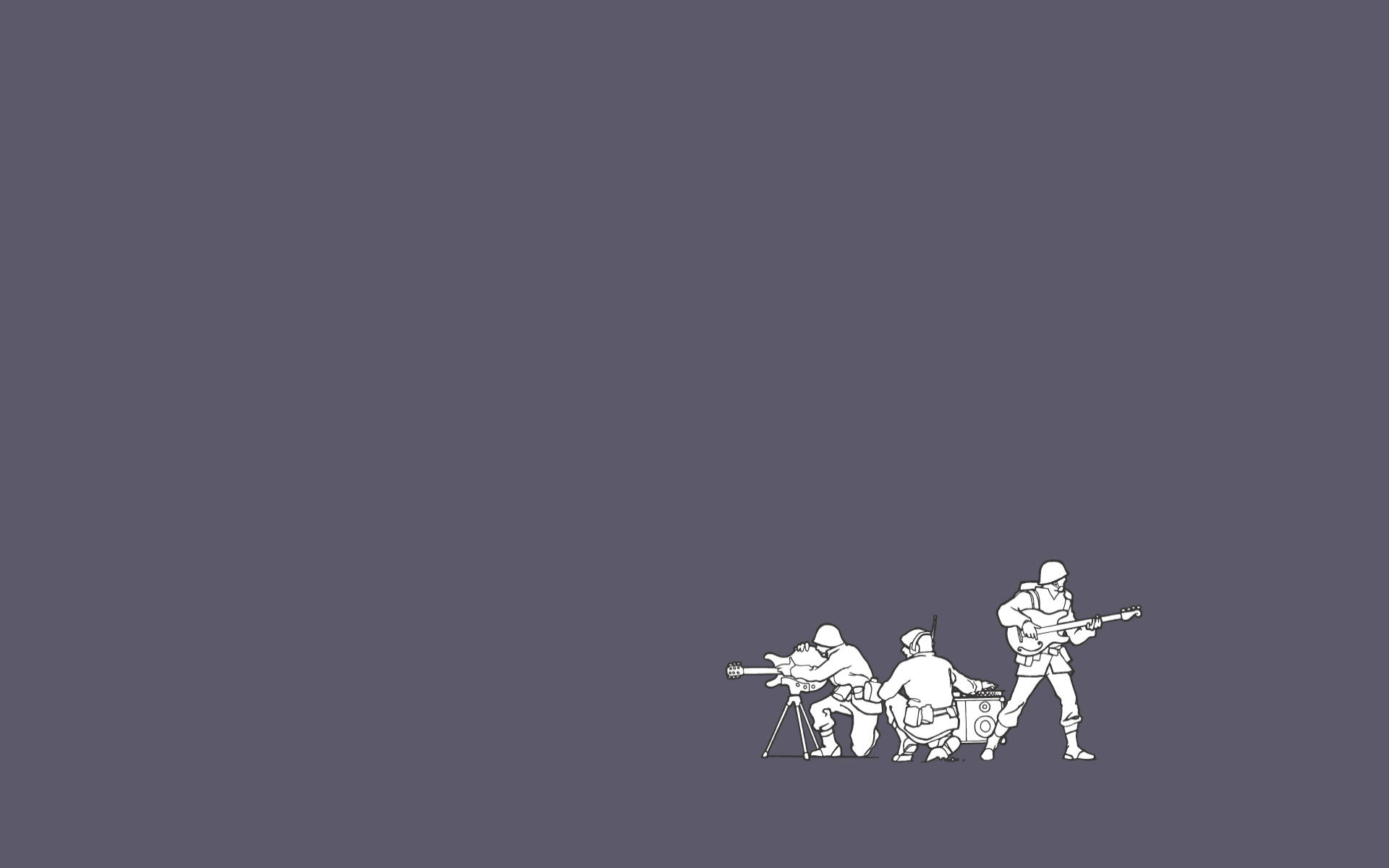 Simple Aesthetic Musician Soldiers Background