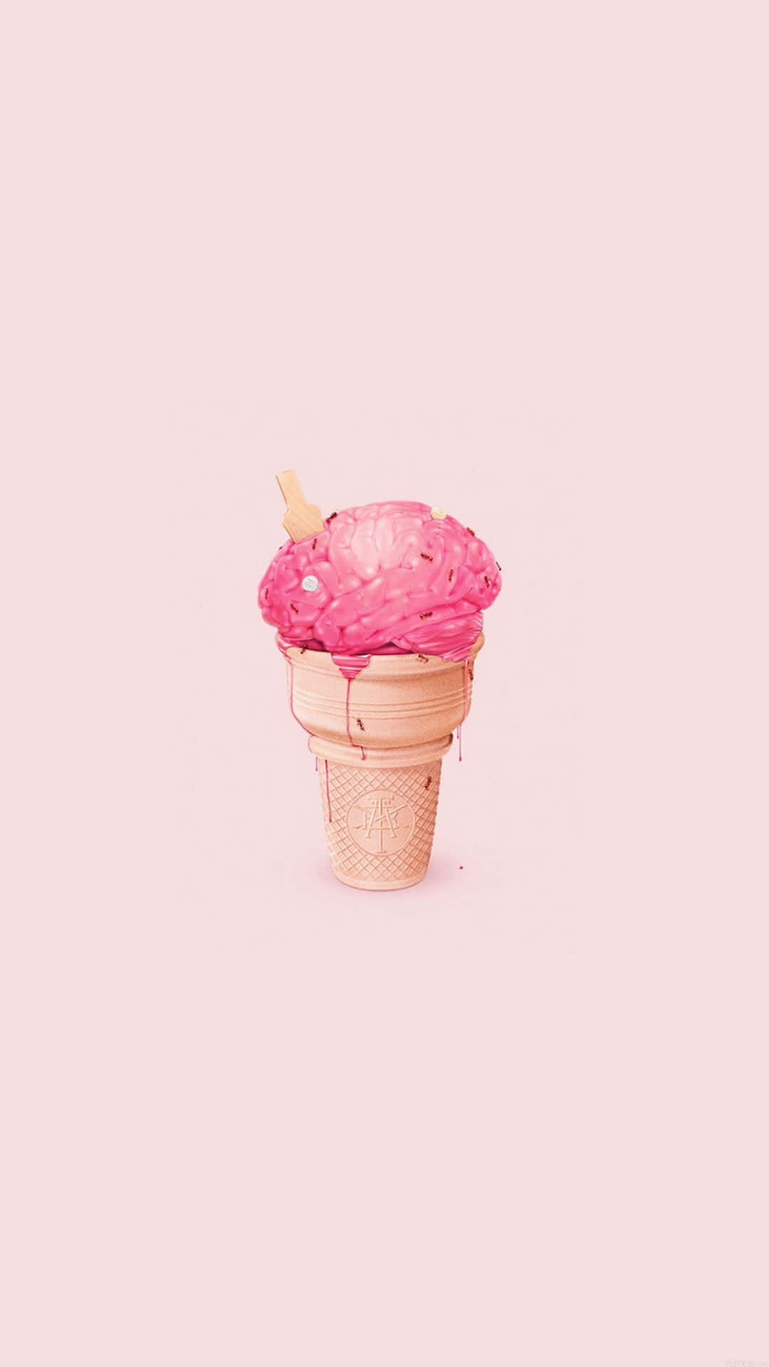Simple And Cute Iphone Ice Cream Background