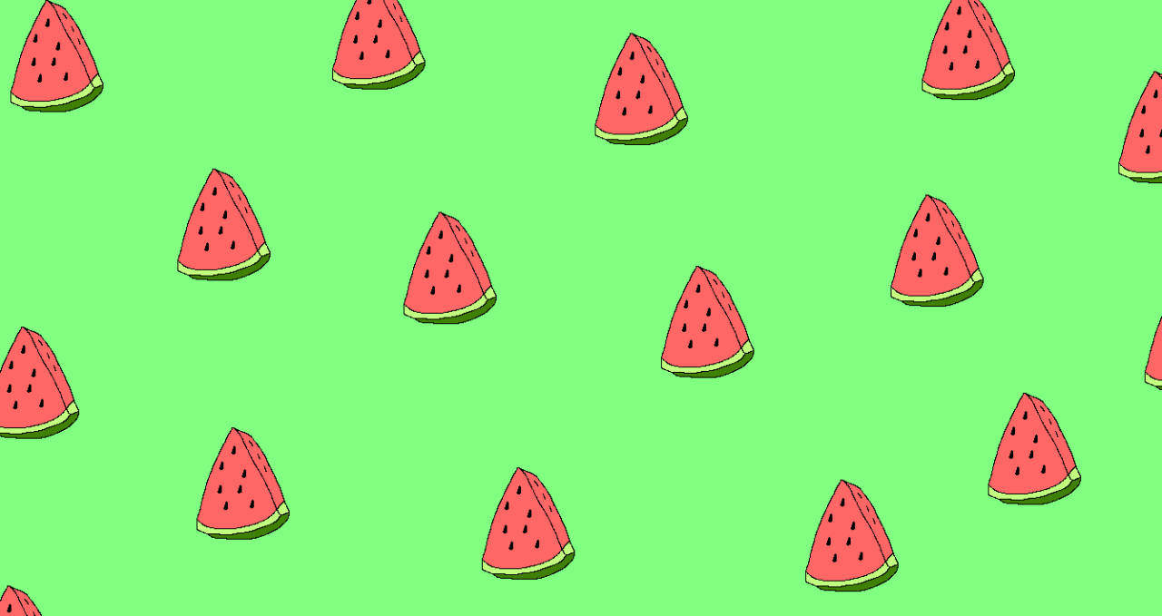 Simple And Cute Watermelon Pattern Art Background