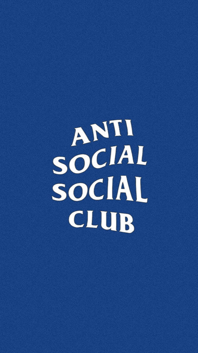 Simple Anti Social Social Club Blue Background