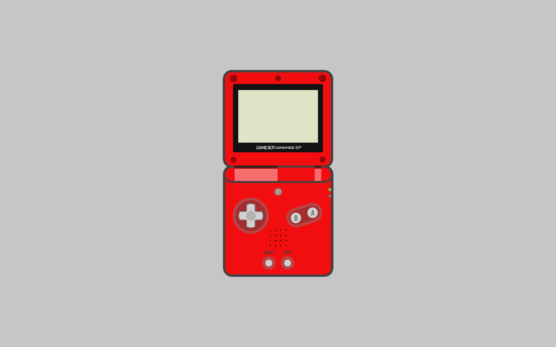 Simple Art Of Red Game Boy Advance Sp Background