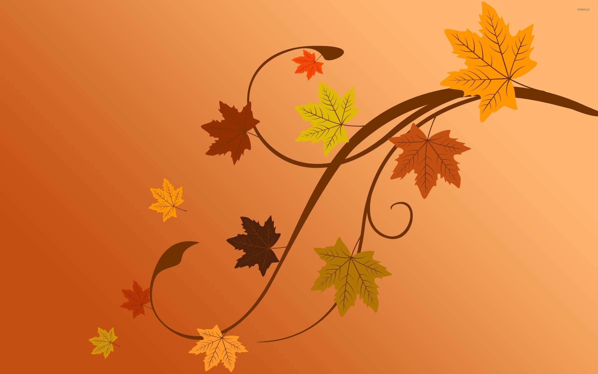 Simple Autumn Iphone Screen Theme Background