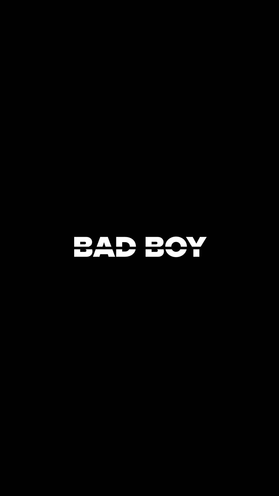Simple Bad Boy White Text Background