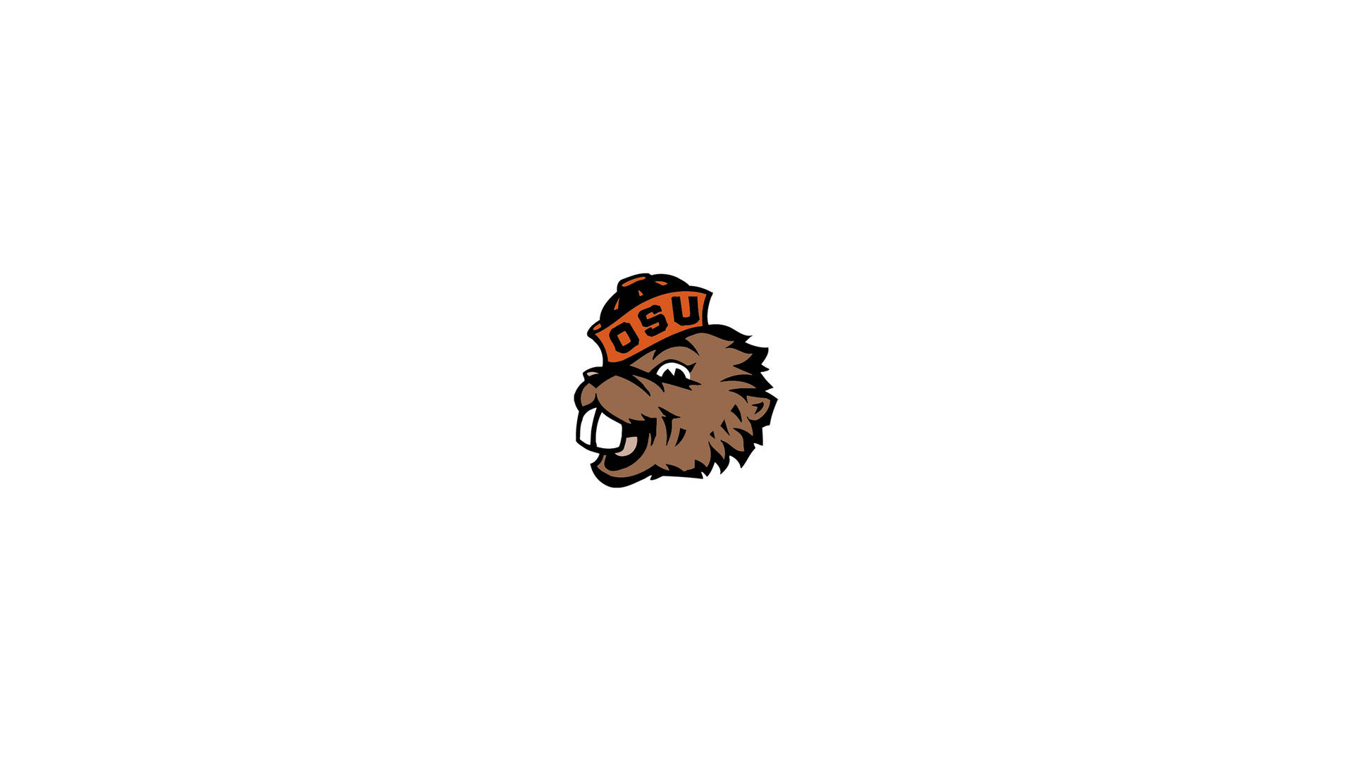 Simple Beaver Oregon State University White Background