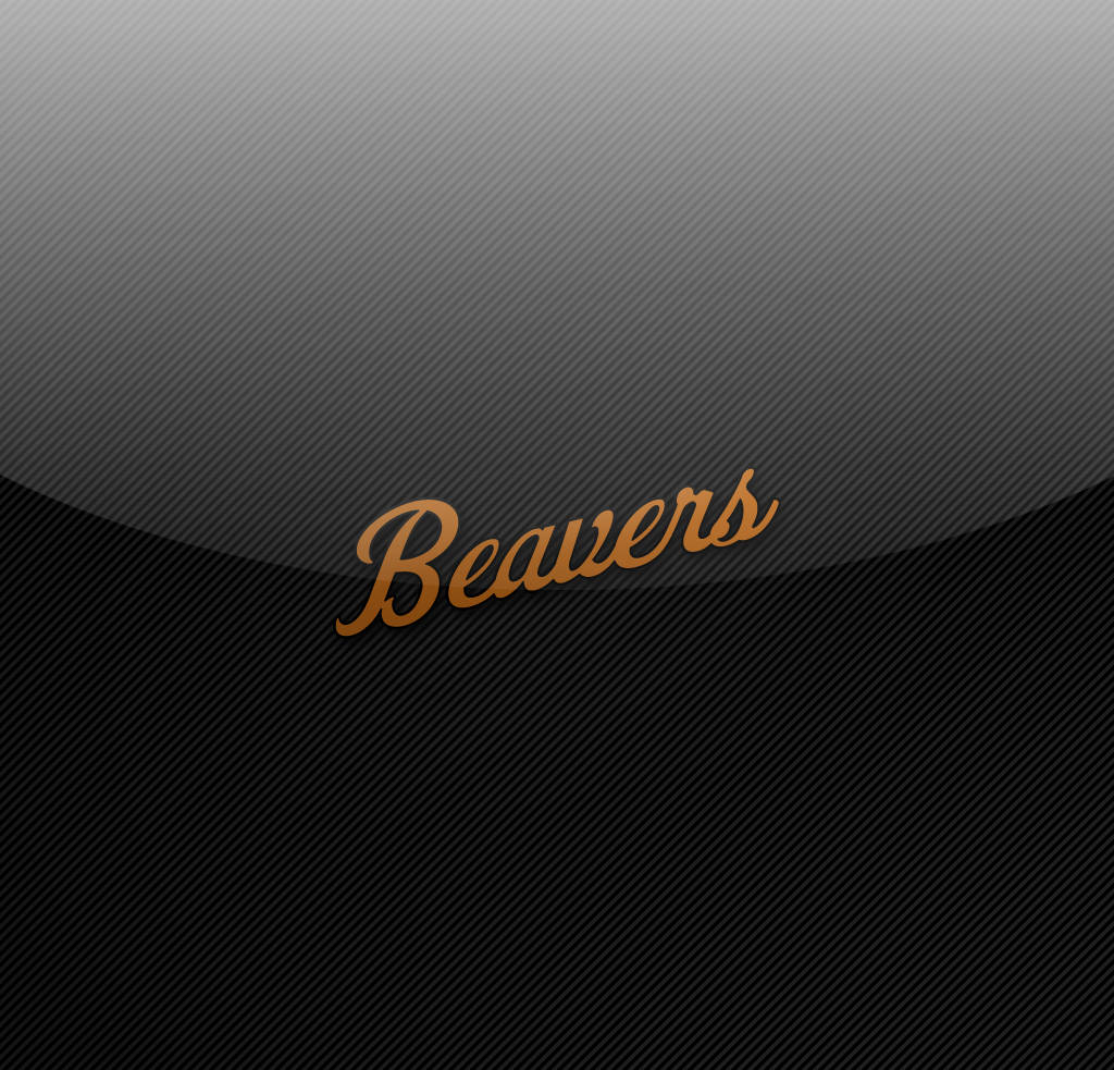 Simple Beavers Oregon State University Black Background