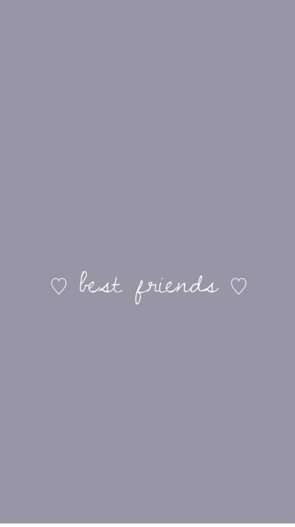 Simple Best Friends And Hearts Background