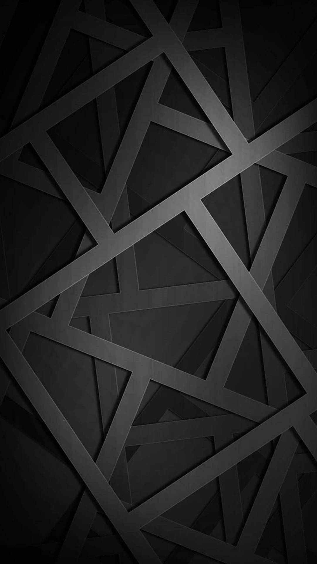 Simple Black 3d Square Geometric Phone Background