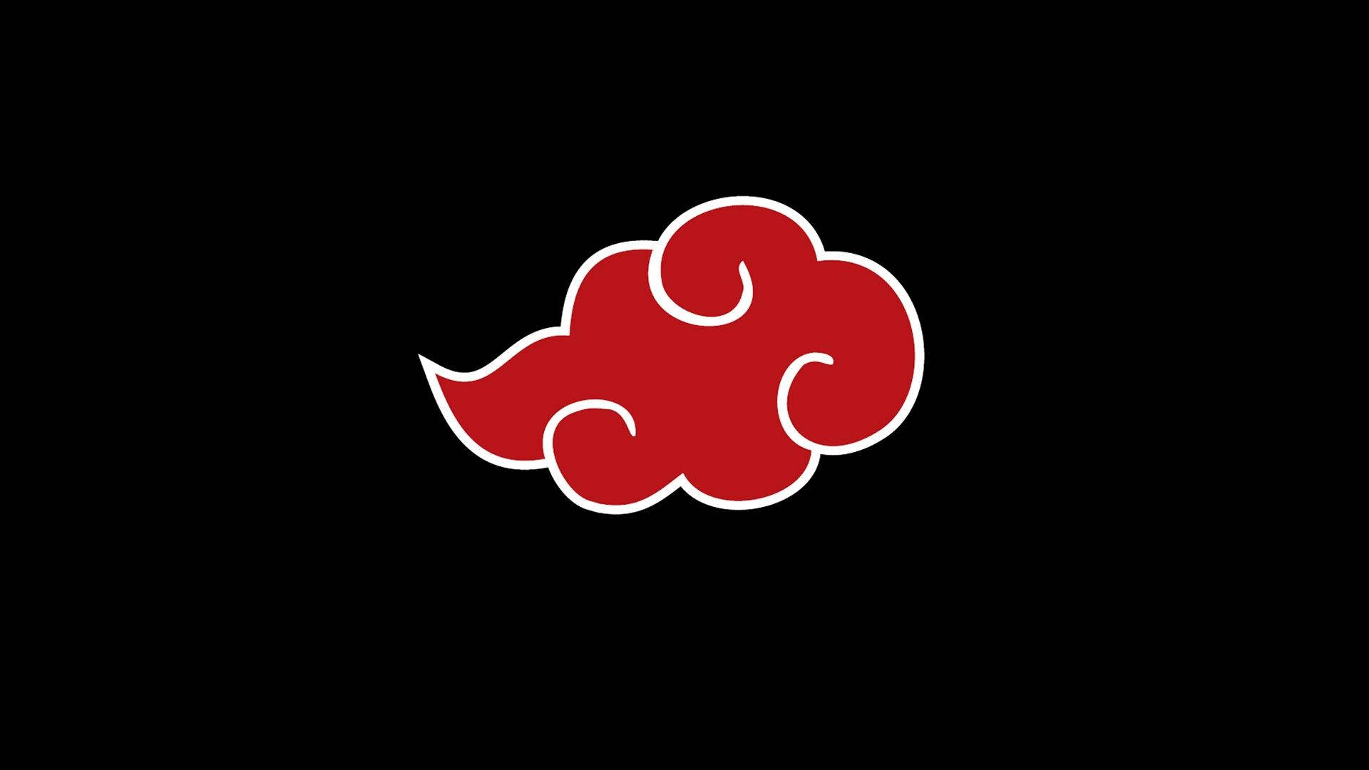 Simple Black And Red Akatsuki Cloud Background