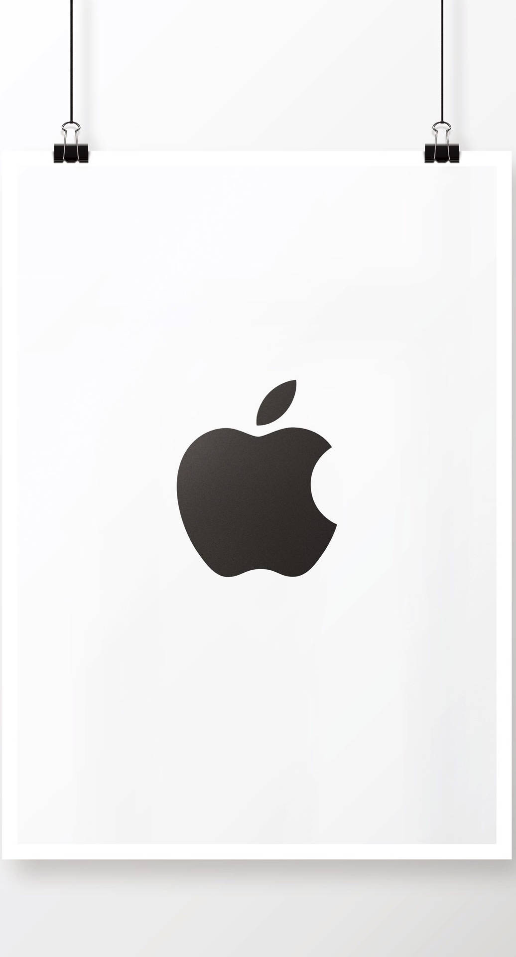 Simple Black Apple Logo Iphone Background