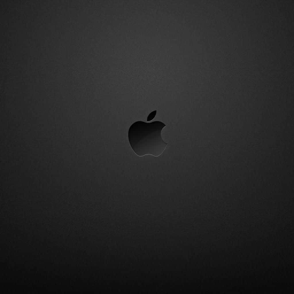 Simple Black Ipad With Apple Logo Background