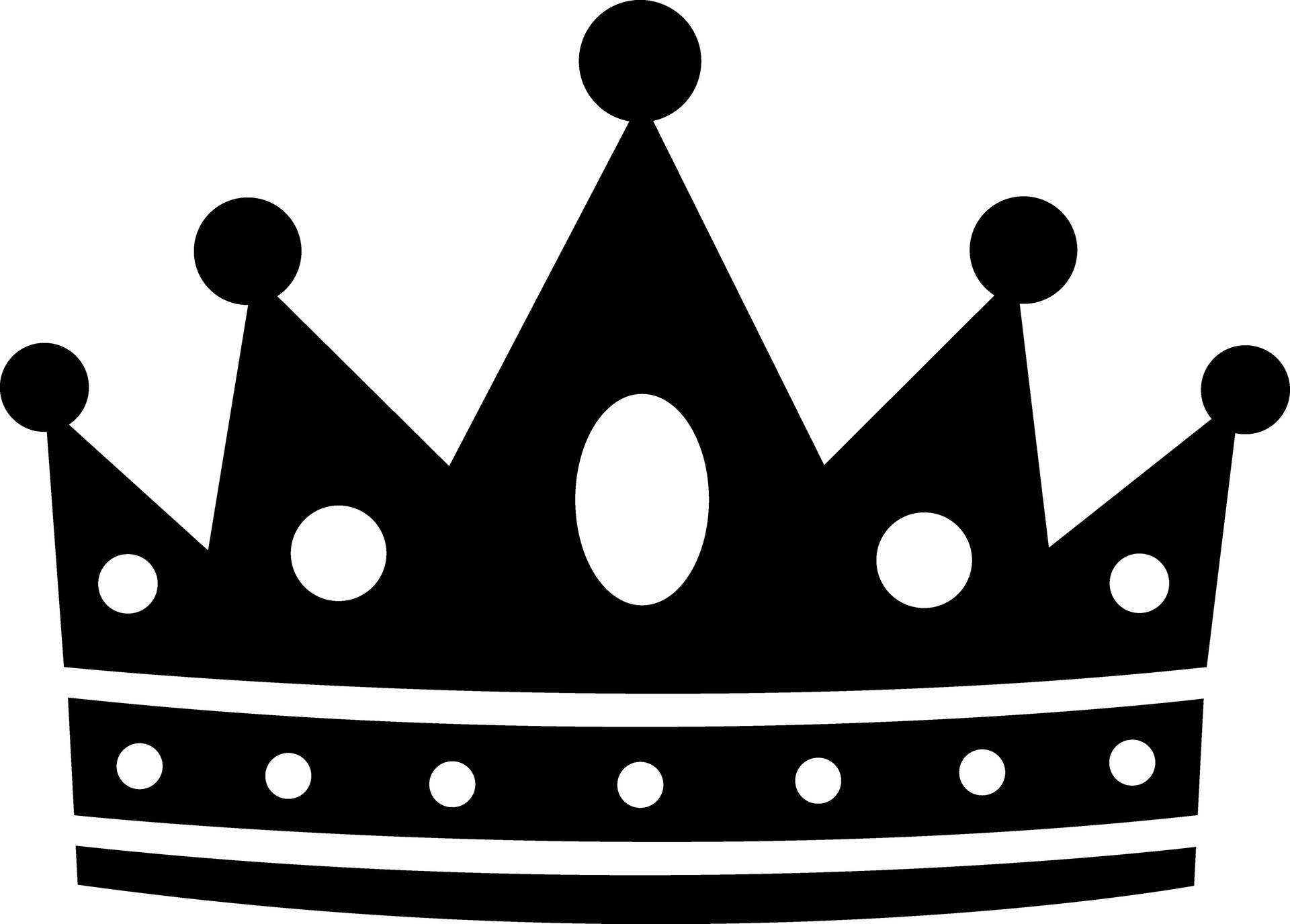 Simple Black King Crown Background