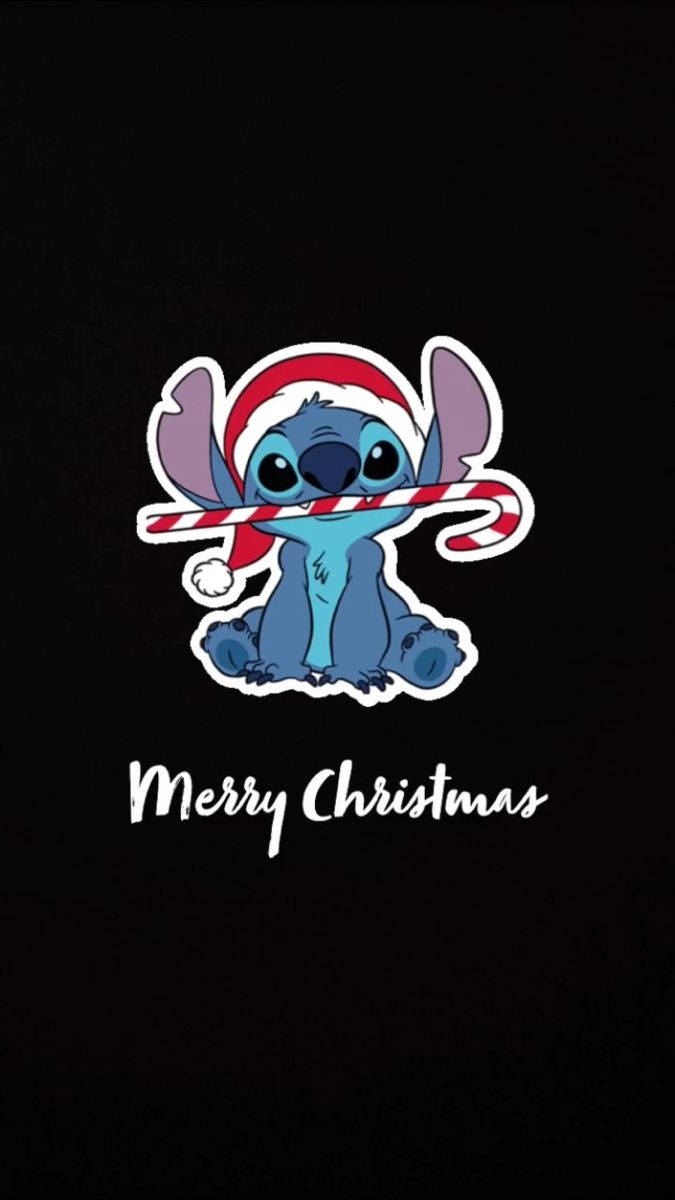 Simple Black Merry Christmas Stitch Background
