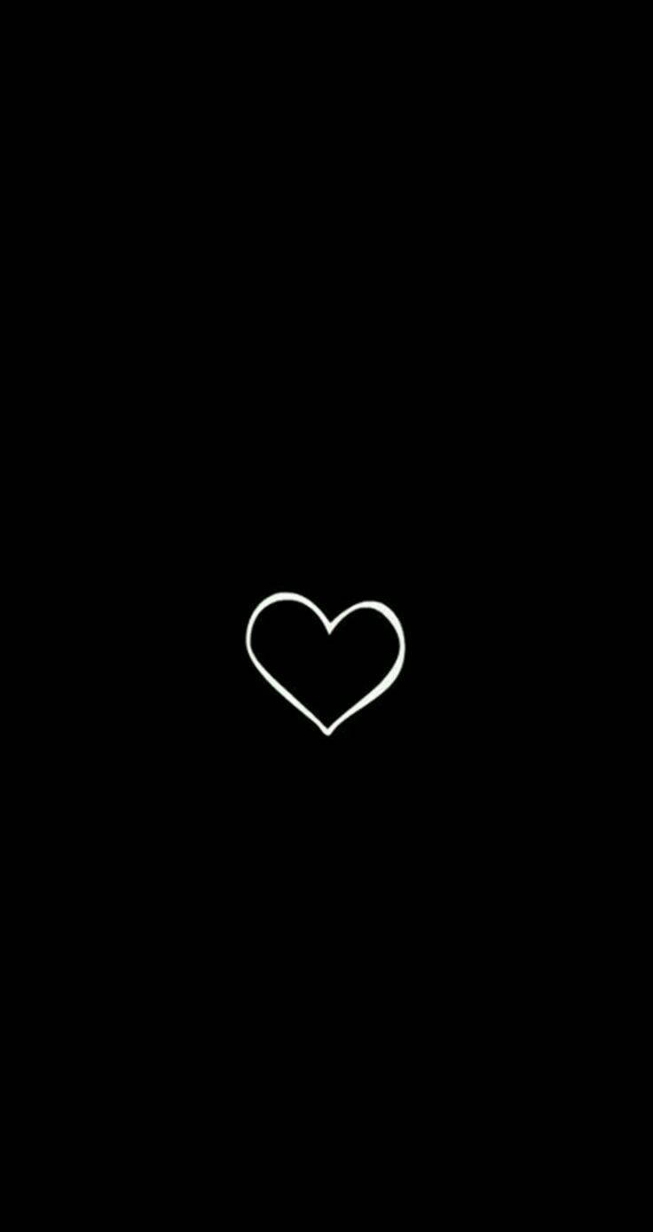Simple Black White Heart Background