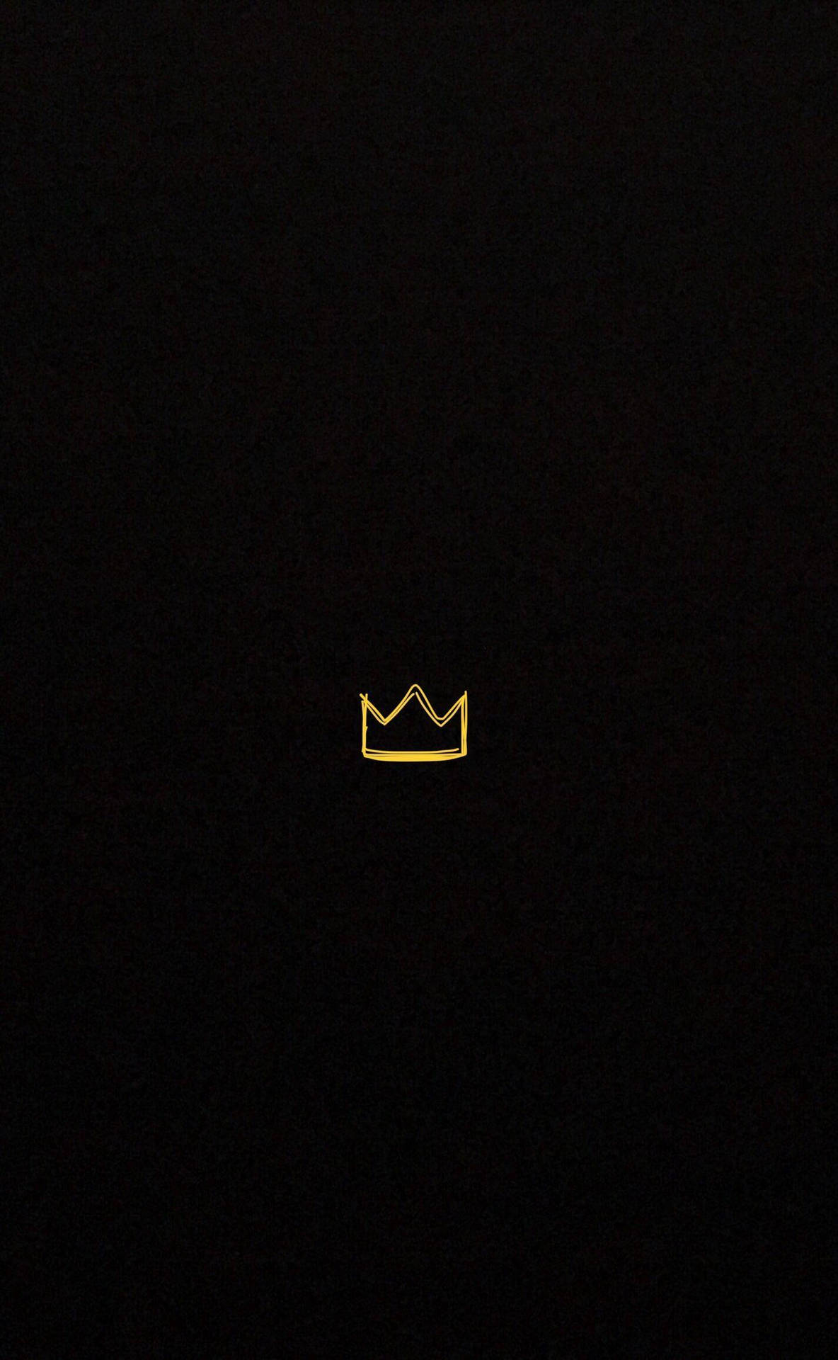 Simple Black Yellow Crown Background
