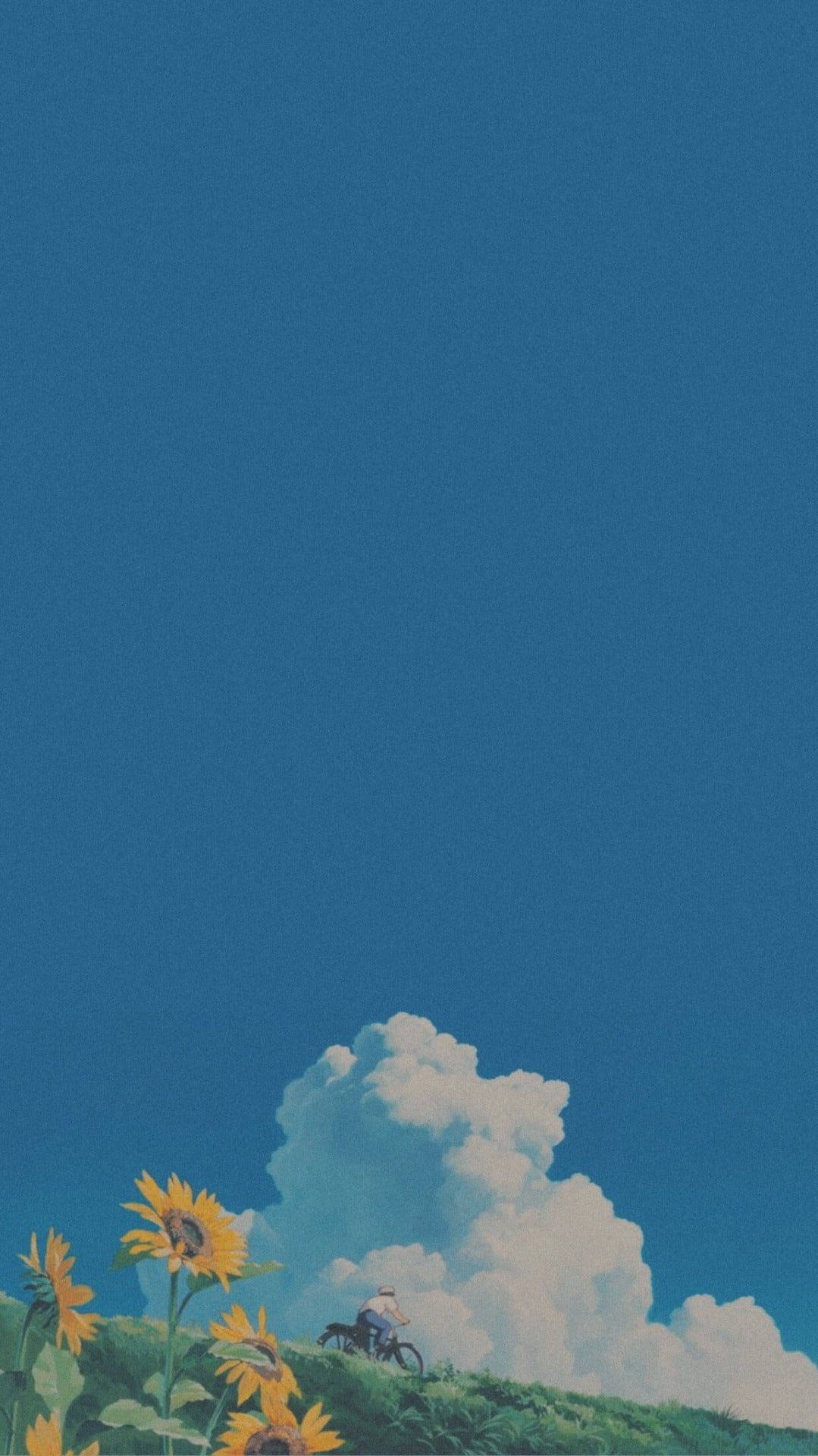 Simple Blue Aesthetic Anime Background