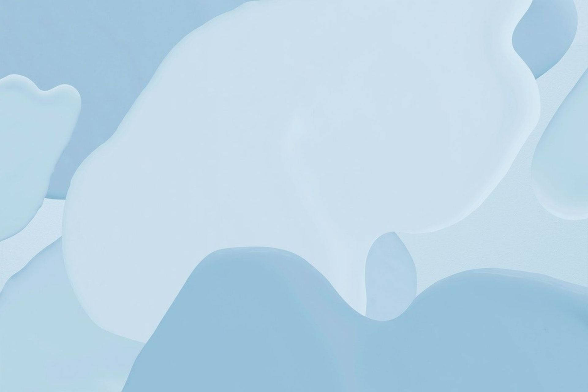 Simple Blue Aesthetic Blob Art Background