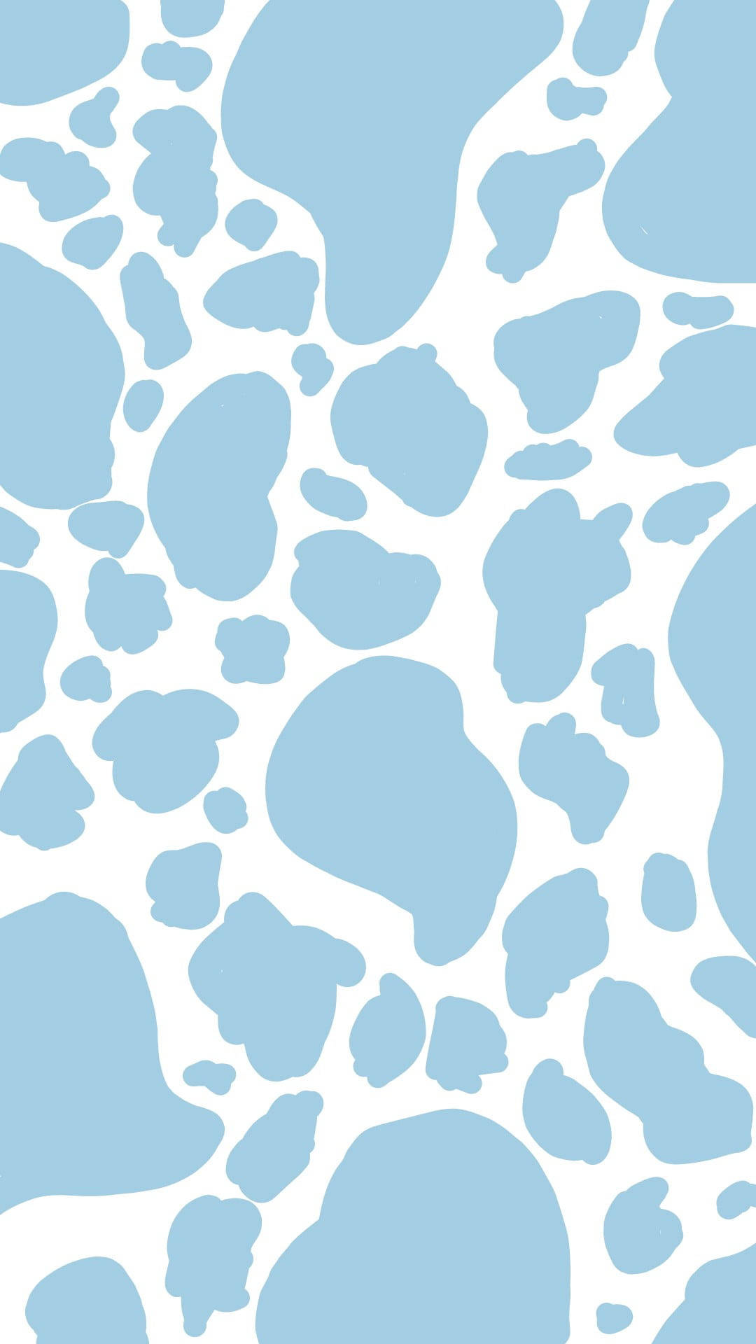 Simple Blue Aesthetic Cow Print Background