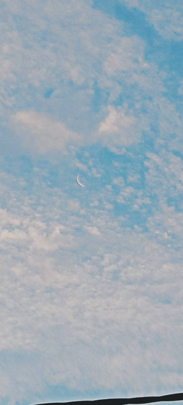 Simple Blue Aesthetic Crescent Moon