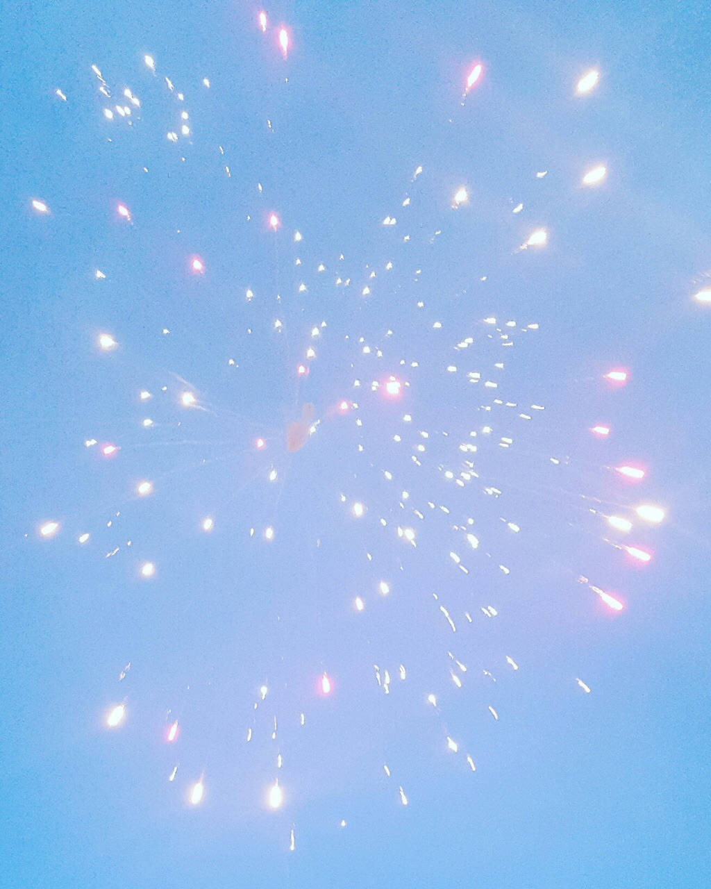 Simple Blue Aesthetic Fireworks Display