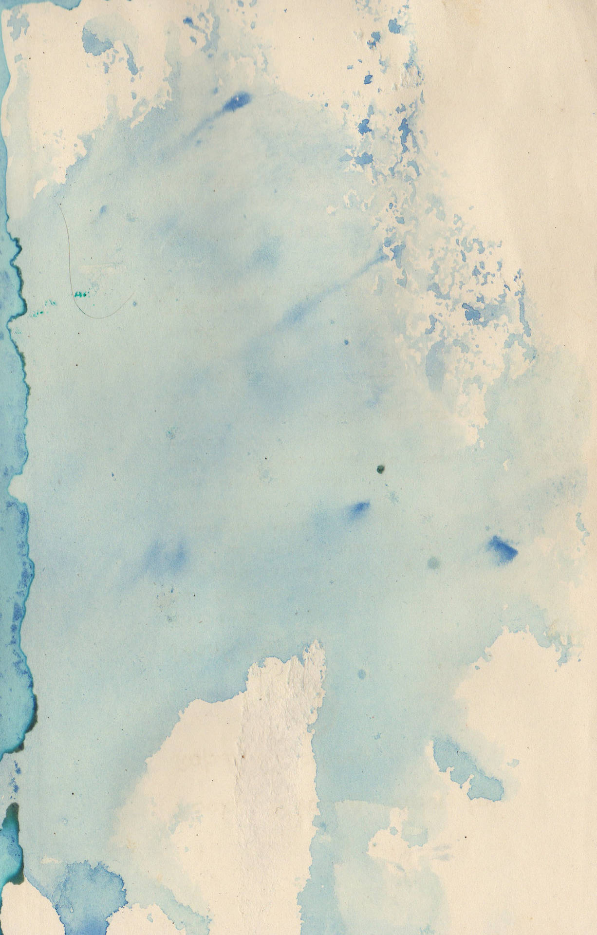Simple Blue Aesthetic Watercolor Abstract