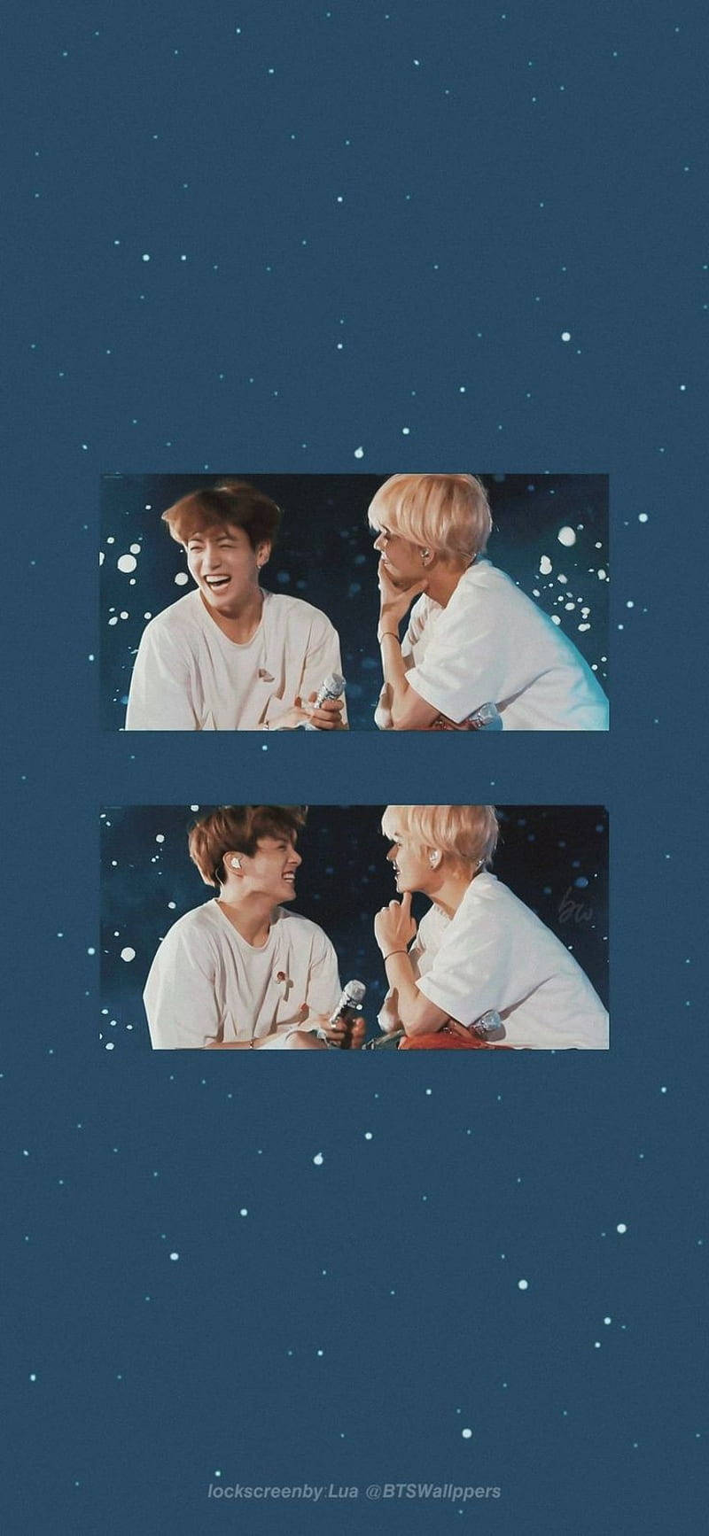 Simple Blue Galaxy Taekook Bts Background